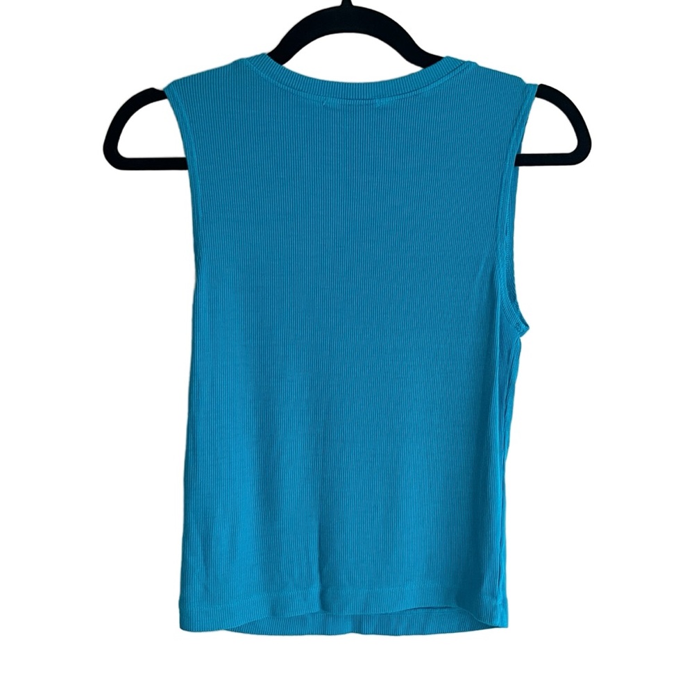 Michael Stars Ribbed Blue Tank Top - Picture 3 of 9